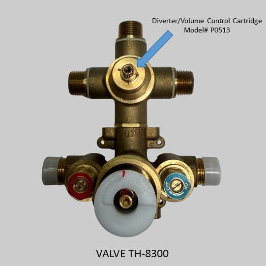 P0513  -  CARTRIDGE for TH-8300 3-way Diverter/Volume control (non-shared)