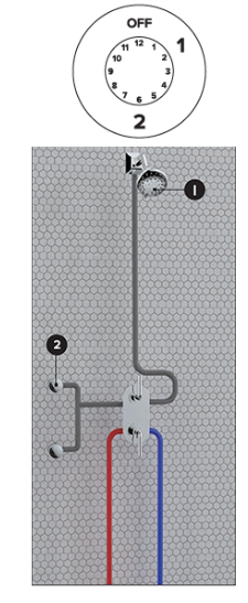 P0364  -  CARTRIDGE for TH-8202 2-way Diverter/Volume control (shared)